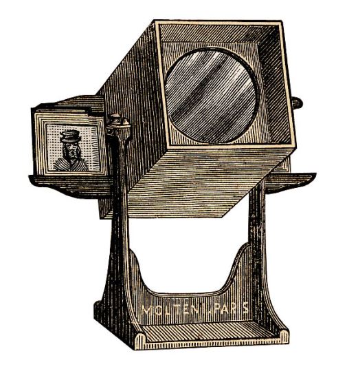RealPreCinema's tweet photo. 1892
THE LANTERNOSCOPE
In 1892, #AlfredMolteni manufactured a #tableviewer called a #Lanternoscope to examine #lanternslides prior to projection. It allowed the examination of proofs, to judge their quality.
This device called a Lanternoscope is intended for viewing images for quality, prior to projection. An illustration below.
Designed to permit the viewing of 3-1/4" x 3-1/4" glass lantern slides without the need for artificial light. Made of mahogany and nickel-plated brass.