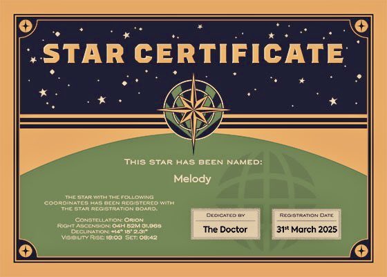 My star certificate 🤗✨

#DoctorWho