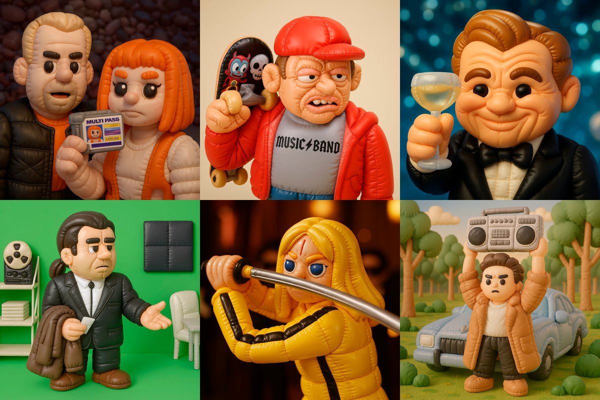 krenskiy's tweet photo. Finally, I am happy to reveal the prompt to the public! ☺️

Make everything inflated with this prompt:

Process this image in such a way that both the character and the environment around are inflatable toys. Each element of the image should be a separate inflatable toy. Use mate rubber materials suitable for inflatable toys. Ensure everything in the picture looks like an inflatable toy. Make sure that each separate element is realistically inflated, has visible wrinkles, and has seams like an inflatable toy. Please keep the colors of the original image.