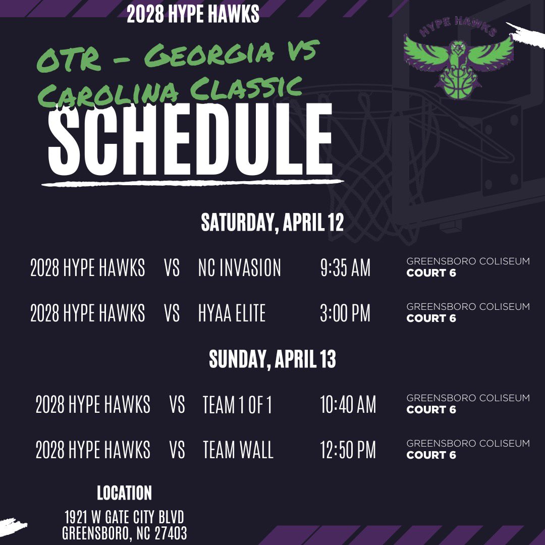 Headed to North Carolina for the <a href="/OTRHoops/">On the Radar Hoops Events</a> Georgia vs Carolina Classic! #believthehype