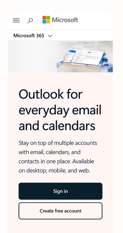 craftybernie's tweet photo. @outlook Unable to log in to my hotmail email for several days on phone -  sign in keeps redirecting me to the Microsoft Home Screen (see photo). Stuck in endless loop 🤦‍♀️ Unable to download app as phone is too old 🤦‍♀️ https://t.co/dsAh7QSm2p
