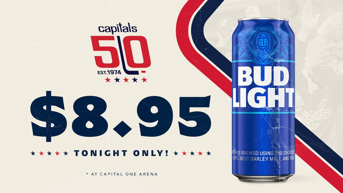 Capitals's tweet photo. .@CapitalOneArena is home to the NHL’s all-time goals leader.

Celebrate tonight ONLY at #CapsCanes with $8.95 @budlight‼️ https://t.co/T5IJ42f98p