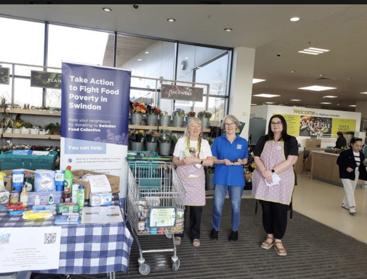FoodSwindon's tweet photo. A huge thanks to Old Town Belles WI who co-ordinated a food collection event at Waitrose on 3rd April for Swindon Food Collective. A fantastic 476.4Kgs of food was donated by Waitrose customers. We are grateful to Old Town Belles and Waitrose customers for their continued support https://t.co/jtkN98dpbm