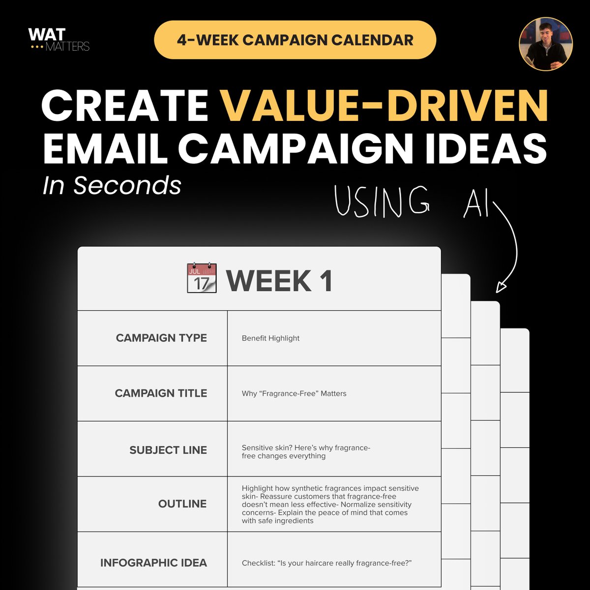 boldikohnken's tweet photo. We cracked the code.

Just generated value-driven campaign ideas WITH outlines for a FULL MONTH in 5 minutes.

Including:
- email outlines
- subject line ideas
- infographic recommendations

Don't believe me?

Comment "GENERATE"
RT this post

And I'll send you the prompt. https://t.co/BvFthjR4ll