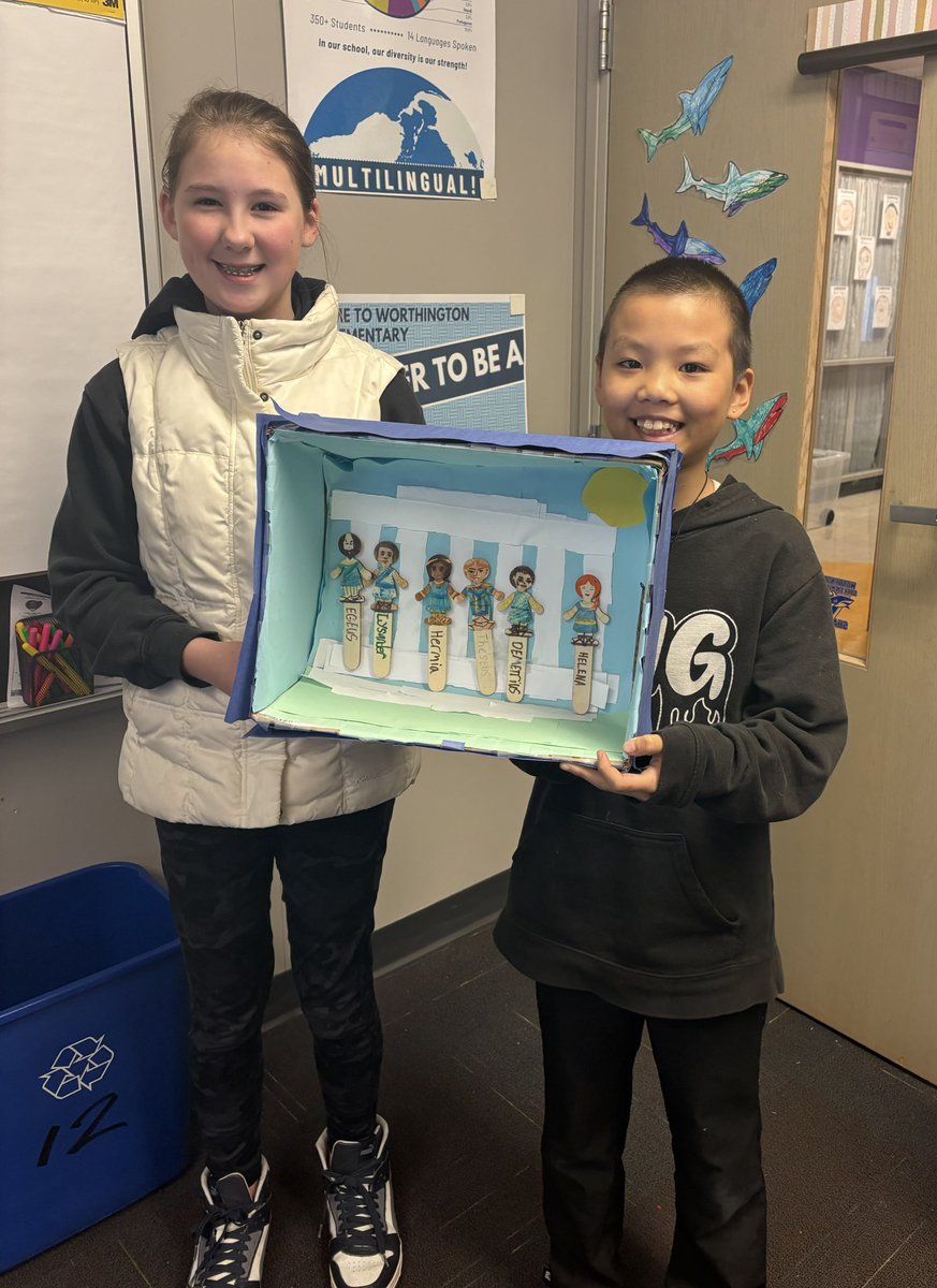 We finished up “A Midsummer Night’s Dream” with a creative project that would be fit for a king! <a href="/WoParkSharks/">Worthington Park Elementary School</a>