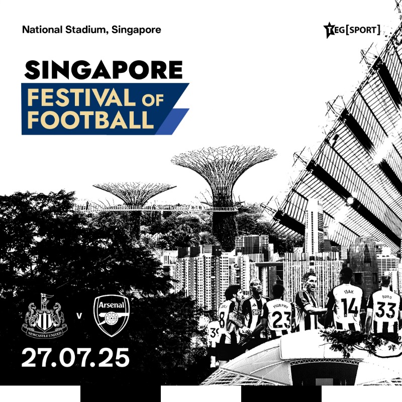 NUFC's tweet photo. We're going to Singapore 🇸🇬

We can confirm that we'll be playing in the Singapore Festival Of Football as part of an overseas tour this July and August 🗺️

Our fixture against Arsenal will be played at the National Stadium in Singapore ⤵️