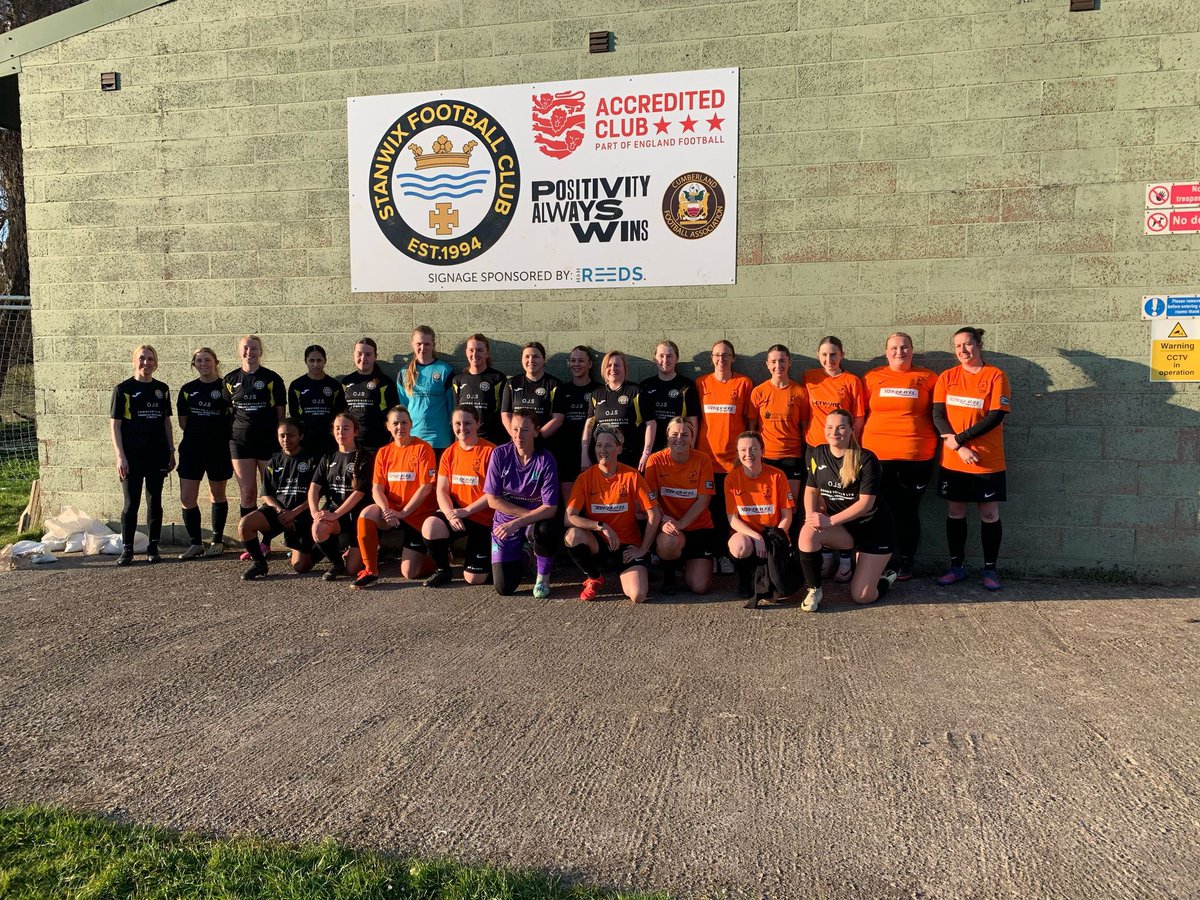 Feels like we’ve been in hibernation all winter but with Summer just around the corner it was time to dust off the cobwebs &amp; get some much needed game practice. A big thanks to <a href="/StanwixFC/">Stanwix FC Girls & Ladies</a> Hornets for having us &amp; we wish you best of luck for the upcoming season 🙂⚽️ 🟠⚫️