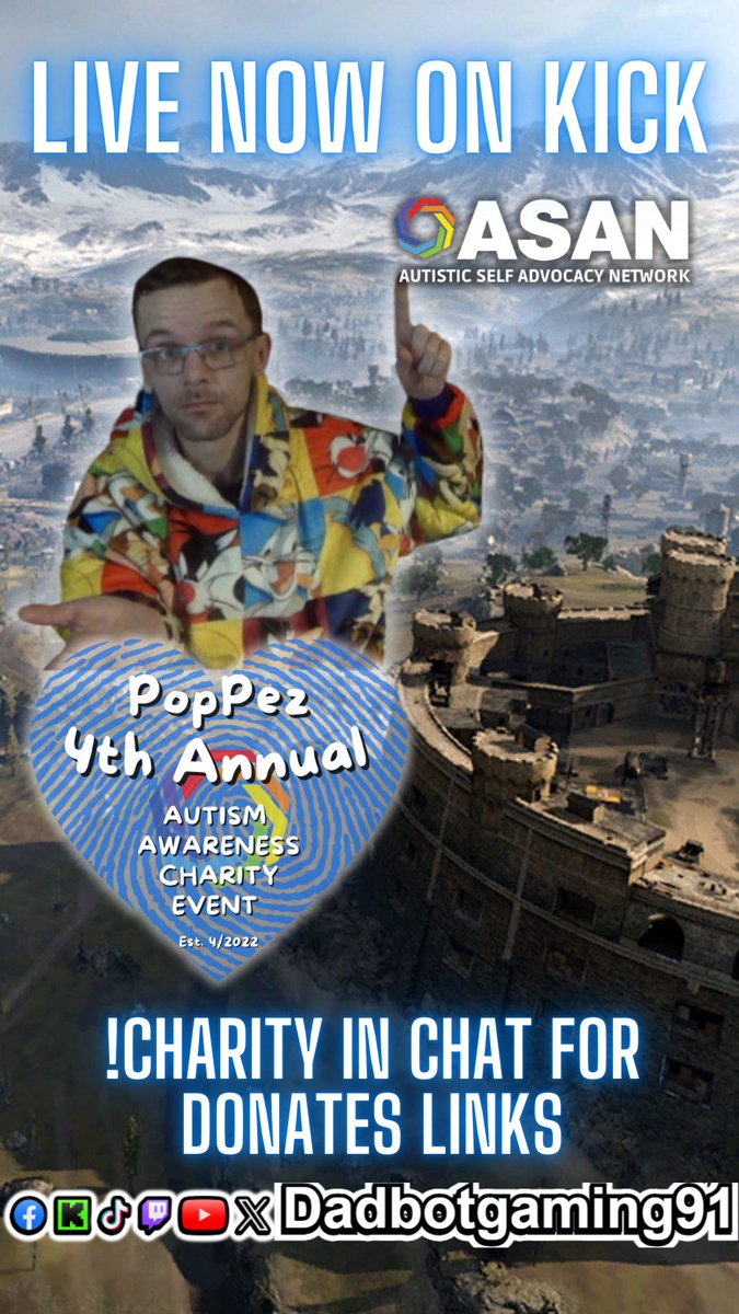 KieranKilgour2's tweet photo. Live now
time for some botness and spreading more awareness for Autism Awareness Month !charity in chat if you would like to donate
https://t.co/pUNHeJ8nOK @KickCommunity @kick #turnkickblue @autselfadvocacy https://t.co/4RqMlqUWzn
