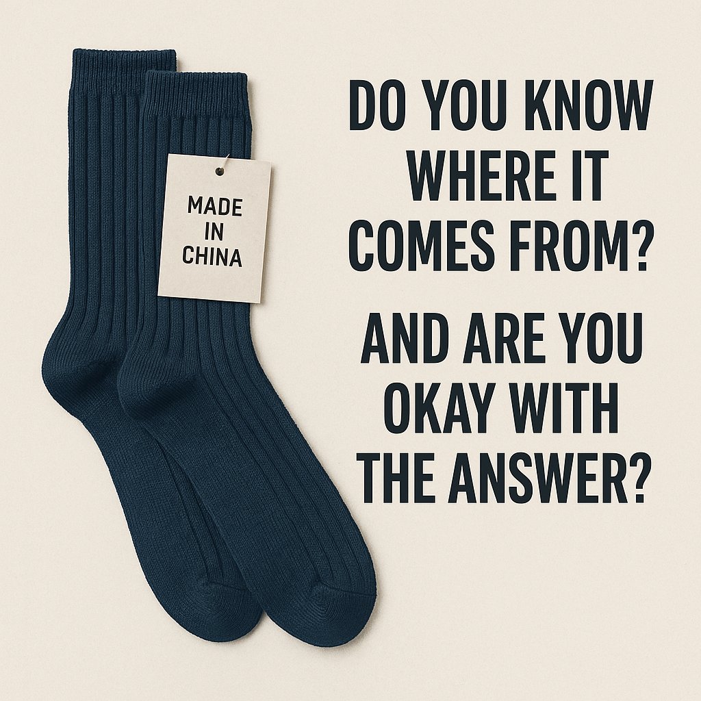 team_bungee's tweet photo. We thought our new socks were made in North Carolina.
Simple. Local. High-end.
At least... we thought. https://t.co/ecIceds6PT