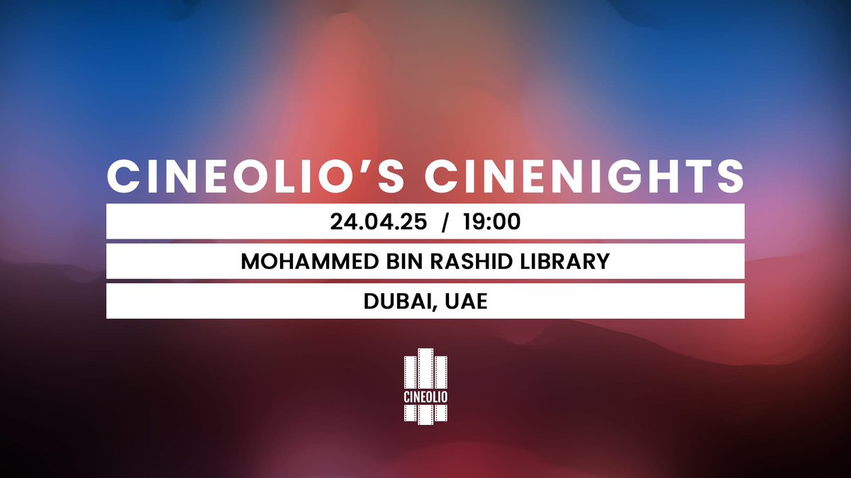 nawafaljanahi's tweet photo. UAE 🇦🇪, mark your calendars for @Cineolio’s Cinenights upcoming screening at Mohammed bin Rashid Library on 24 April 2025. https://t.co/ClfQ7JHNrD