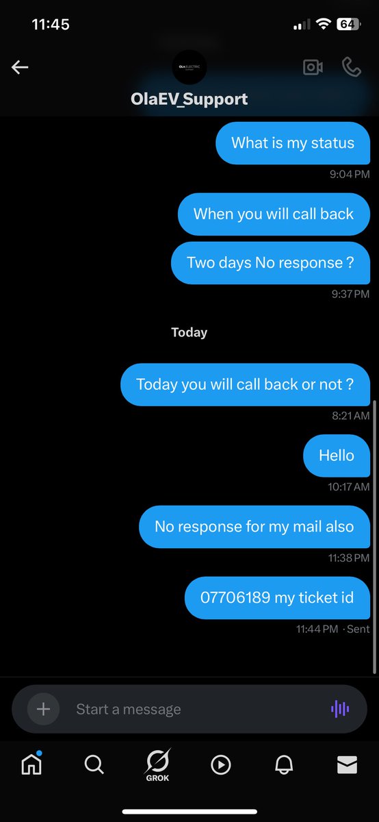 Anish463's tweet photo. @bhash @Krutrim staff:

“No response from @OlaElectric on X. Bengaluru office staff casually says ‘move forward, no issue like that’ after 2 battery changes, display failure, and mental stress during exams. @bhash is this your definition of customer care? I need answers. #OlaFail #ConsumerRights https://t.co/anEiCB3hCE