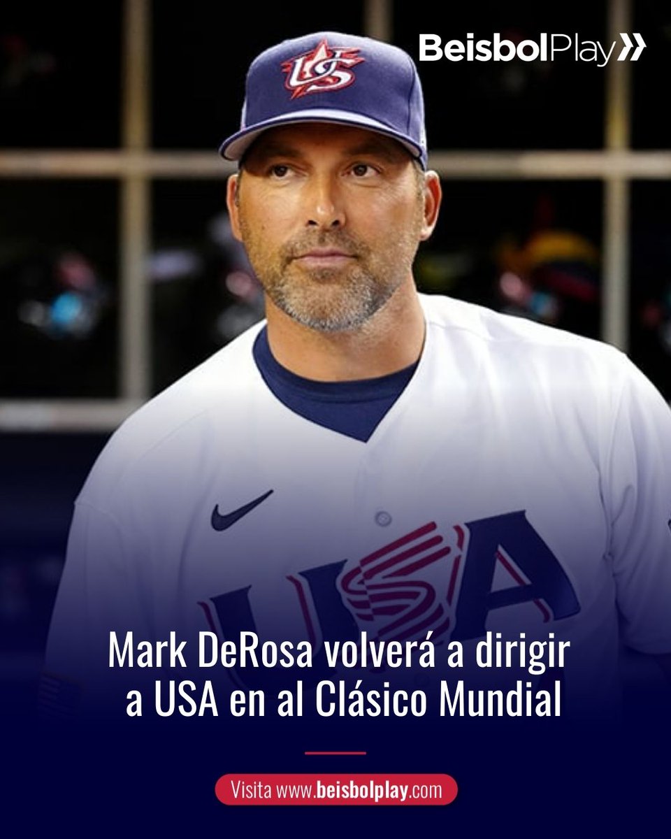 beisbolplaycom's tweet photo. El ex grandeliga tomará nuevamente las riendas de la selección de béisbol de Estados Unidos tras ocupar el cargo en la edición de 2023 del Clásico Mundial. Es el primer mánager que repite con el Team USA para la disputa de este torneo. ⚾🇺🇲
#Beisbol #ClasicoMundial #WorldClassic #EEUU