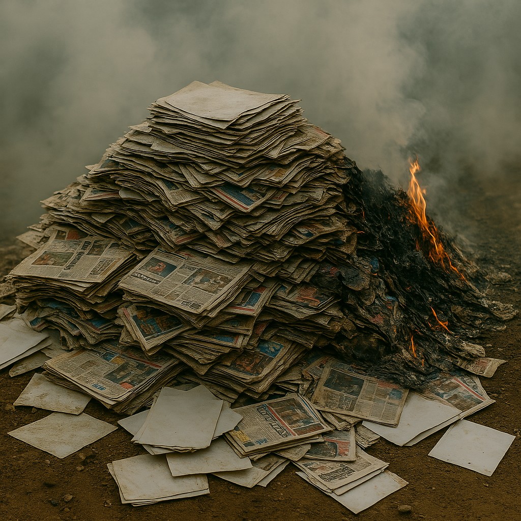 JBKizehe's tweet photo. Every extra paper you print, every newspaper you buy when you could read it online—it doesn't just pile up, it burns. The smoke fills your lungs and your children’s lungs . This is how  COPD creeps in. Small choices, big consequences. #ClimateAction #ActOnNCDs https://t.co/45lOz3ooq1