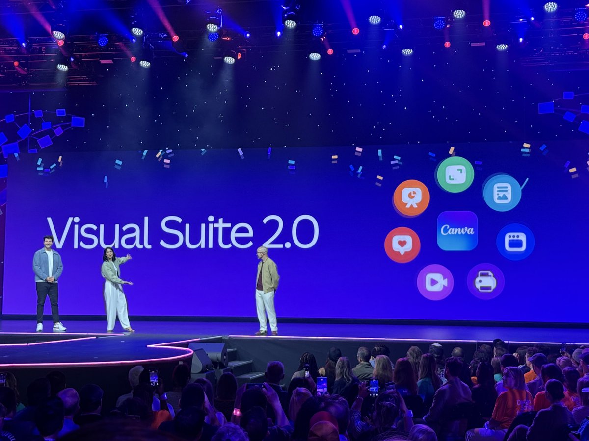 lizkmiller's tweet image. Wish Granted: @Canva Visual Suite 2 

Brings all documents, designs and projects into one space. Massive cheers from the #CanvaCreate crowd. Doesn't just bring teams onto the same page...brings work onto the same page. #MakeItEasy