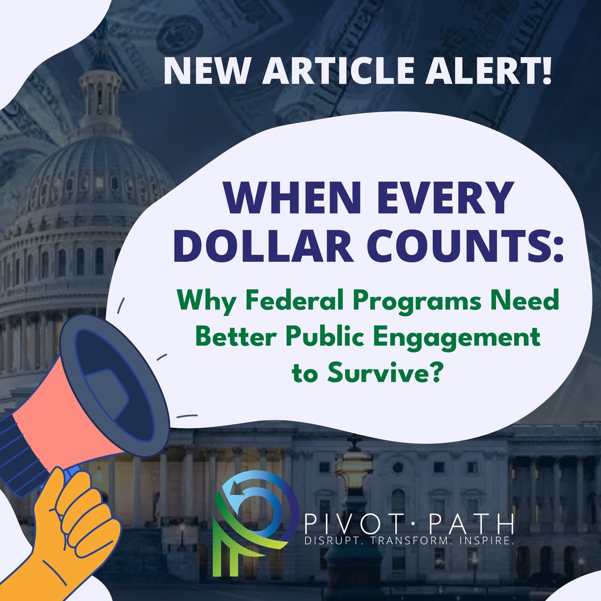 PivotPath's tweet photo. In an environment where funding is shrinking, it’s the programs that connect with their communities that survive. Discover why public engagement is no longer optional—it's a survival strategy. 

Head to our Insights page @ https://t.co/LVT77sRLxB for the full read. https://t.co/ZZ2rNGTL2F