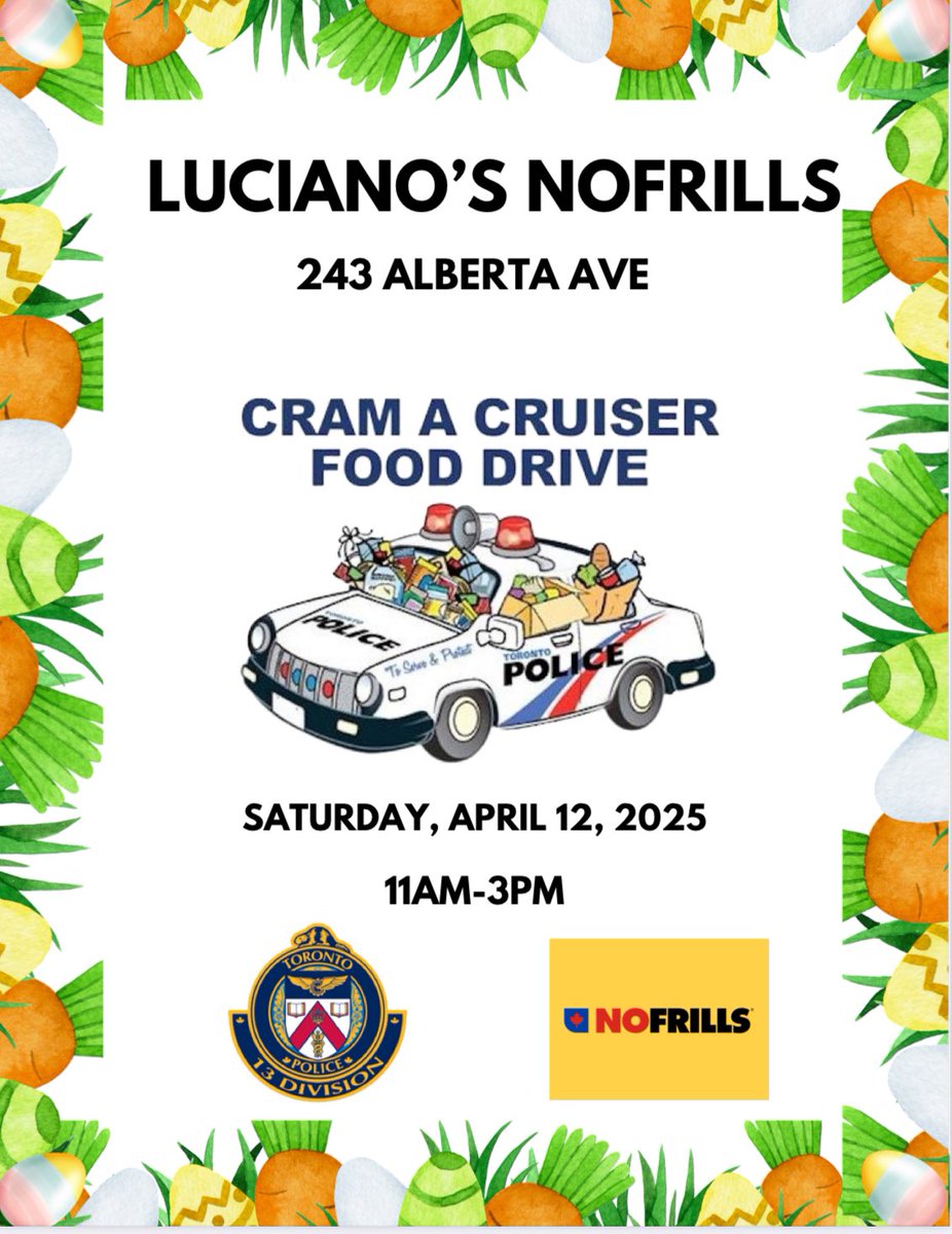 We are hosting a #CramACruiser this Saturday at Luciano’s <a href="/nofrillsCA/">No Frills</a> If you can, please come out and support. If not just come out to say hi #CommunityEngagement