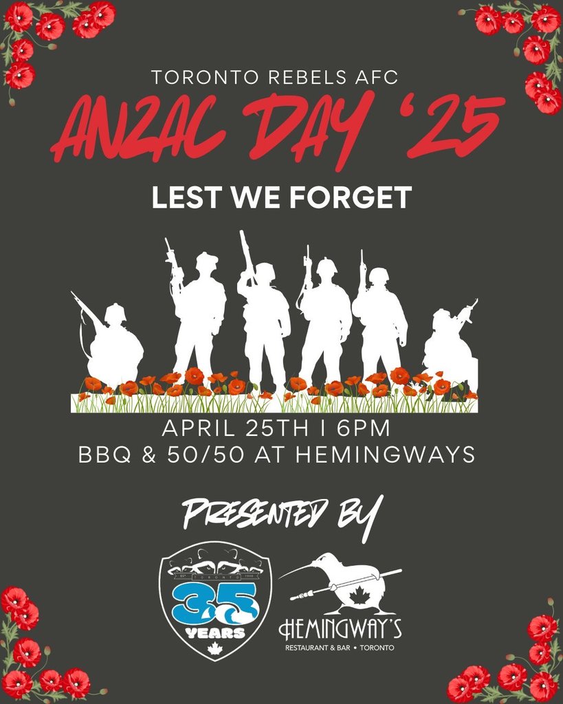 Rebels Anzac Day 2025, please join us at Hemingways on this important day.
pitchero.com/clubs/rebelsto…