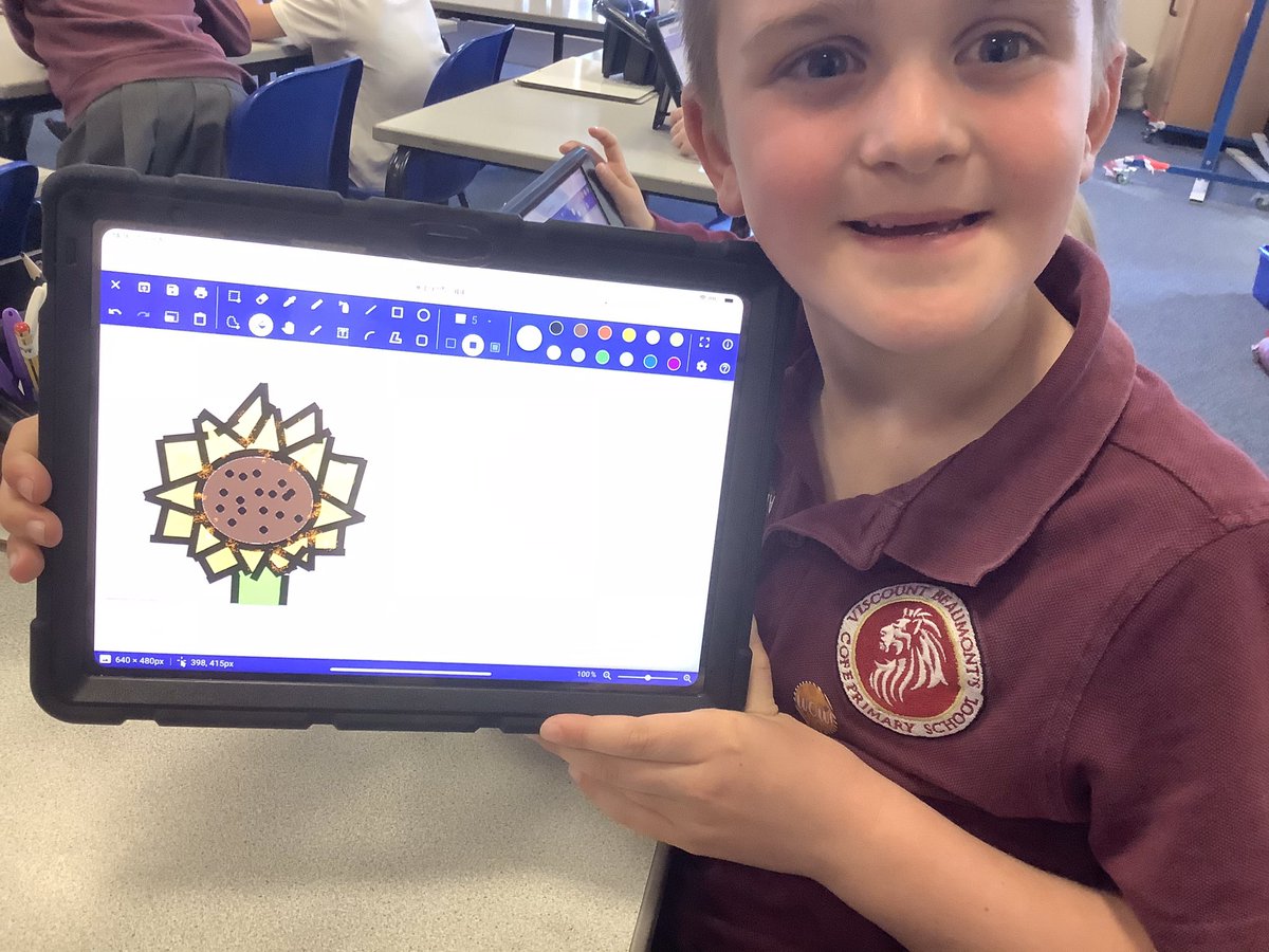 Blackbirds class have been using a range of digital tools to create sunflowers as a part of their digital painting unit! I think you’ll agree that they are very skilled! <a href="/Rise_MAT/">Rise Multi Academy Trust</a> #flourishandsucceed