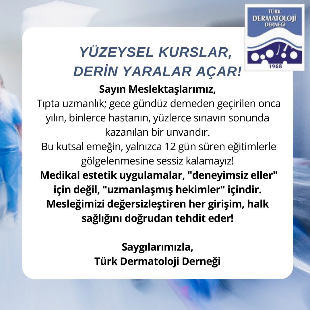 Türk Dermatoloji Derneği tweet media