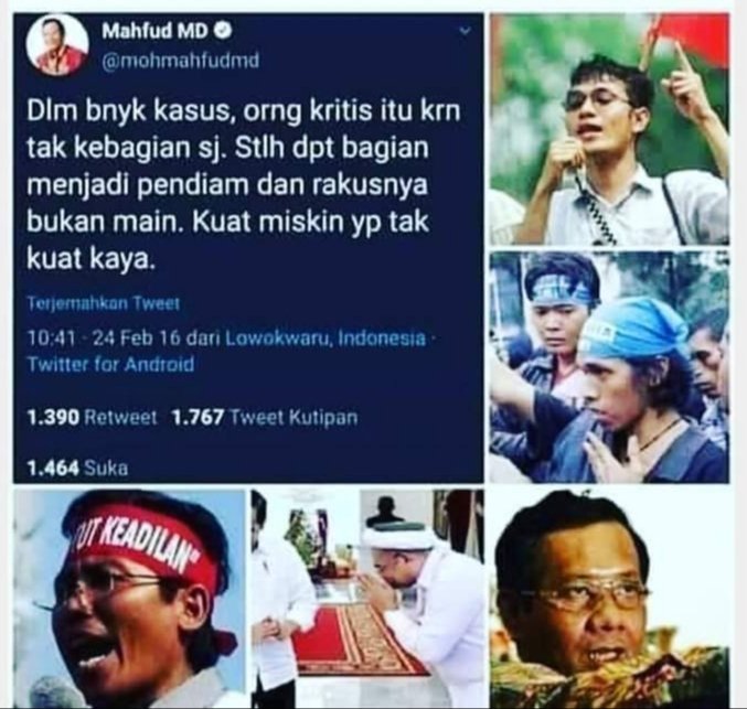 Unggul_sejagatd's tweet photo. @__AnakKolong Tweet legend 
Relevan sampai kapanpun
Ya apa ya om @Fahrihamzah @budimandjatmiko 
Bahkan Mbah @mohmahfudmd sendiri yg mengetweet ini pun melakukan hal tsb awokawok https://t.co/2Ij1CyKey1