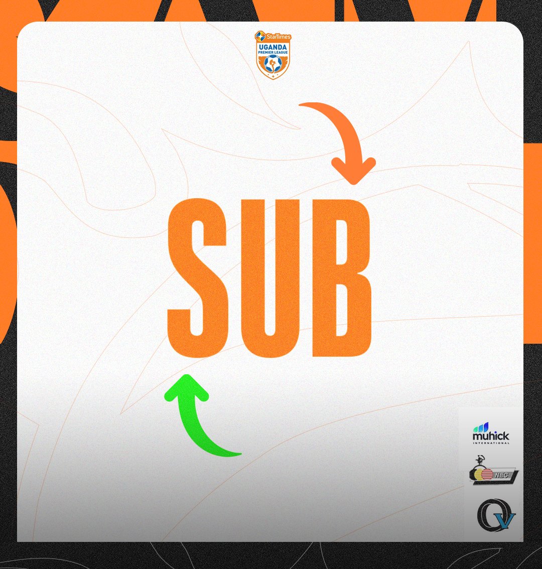 Nec_Fc's tweet photo. Niwamanya Dickson comes in for Ajo Emmanuel as Marvin Kavuma goes into the refs book!
90+1' NEC 2:1 KIT
#NECKIT #StarTimesUPL #Diehards https://t.co/XDmHjTbgqJ