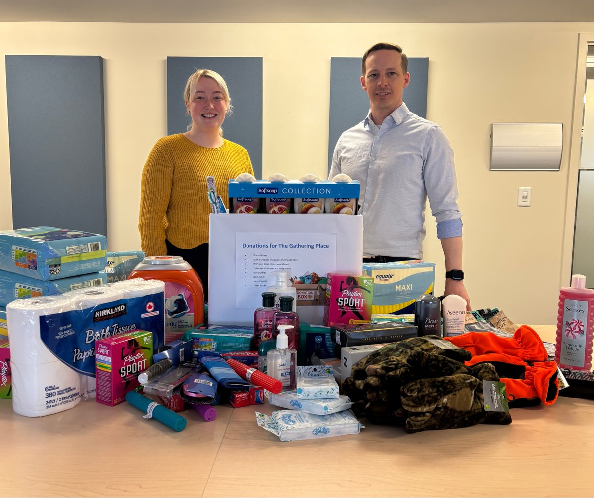 Our Offshore Resources and Data (ORD) department organized a donation of toiletries and other requested items for The Gathering Place. These contributions go a long way in supporting some of the most vulnerable members of our community.

Thanks to Adam, Jessica and the rest of