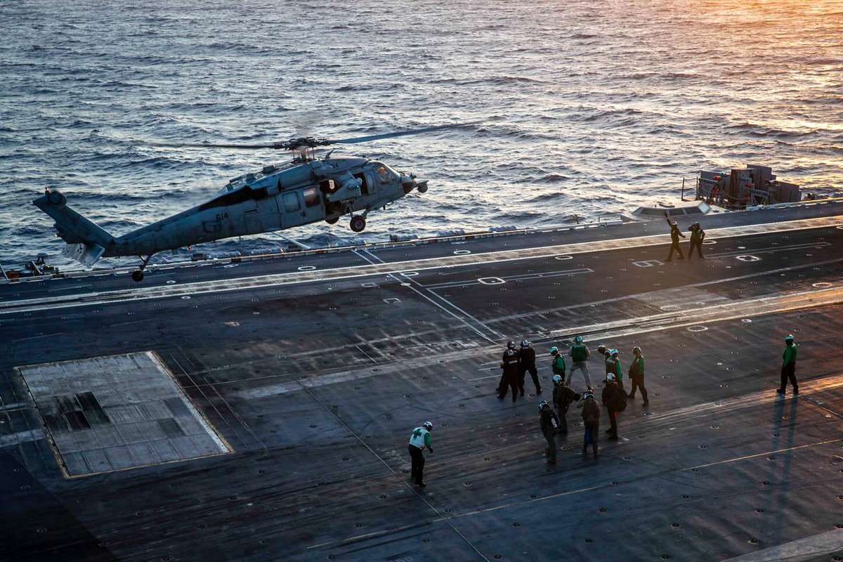 USPacificFleet's tweet photo. Day and night the Abraham Lincoln Carrier Strike Group takes flight📷

📷 by MCSN Nathaly Cruz, MC3 Christian Kibler and MCSB Mario Castro Gamez
#navylethality #usnavy #ussabrahamlincoln #cvn72 #csg3 #forgedbythesea #fleetreadiness #flynavy https://t.co/CbE9uri2cS