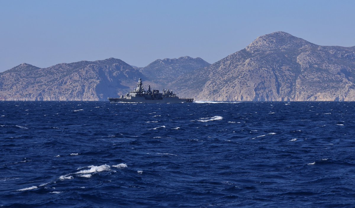 pete_savin's tweet image. The Turkish frigate TCG Oruçreis out and about today #warship