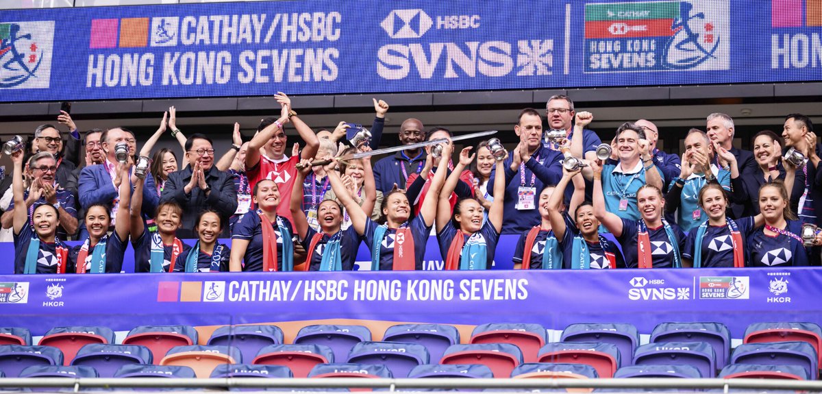 HMensahOfficial's tweet photo. Hong Kong 7s. Incredible tournament. Great organization. Huge sword for the winners!

@RugbyAfrique 
@SVNSSeries https://t.co/coICoTrHoc