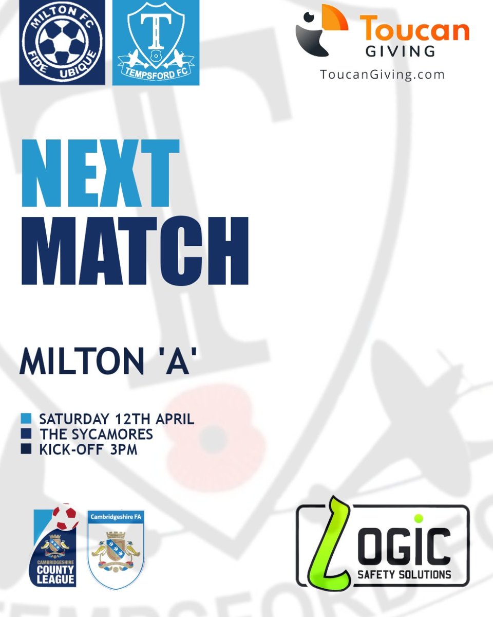 The team is on the road this weekend when they travel to the other side of Cambridge to take on Milton 'A'. This will no doubt be a tough fixture against a team who have won their last 4 games on the bounce. #UTT #CCL #Tsmpsford #GrassRootsFootball #LocalFootball
