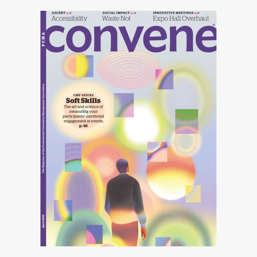 Our April Issue is out now!

In this issue, we examine the art and science of measuring the participants' emotional engagement at events.

The cover art is by Ibrahim Rayintakath.

Read here: convene-digital.org/convene/librar…

#PCMAConvene #EventProfs #Cover #Issue #SoftSkills #ConveneArt