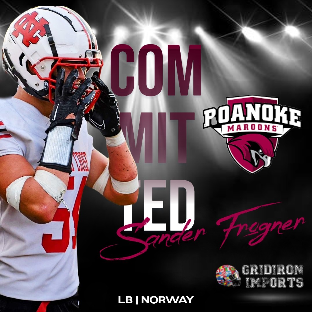 Gridiron Imports Foundation (@gridironimports) on Twitter photo Congratulations to Norwegian Family member <a href="/SanderFrogner/">Sander Frogner</a> on his commitment to play college football <a href="/RoanokeFootball/">Roanoke Football</a> ! A relentless and athletic linebacker, he will make an impact for the Maroons!
<a href="/NorthCrossFB/">North Cross Football</a> <a href="/coachpriest222/">Dwayne Priest</a> <a href="/NCSRaiders/">North Cross School</a> Congratulations to Norwegian Family member <a href="/SanderFrogner/">Sander Frogner</a> on his commitment to play college football <a href="/RoanokeFootball/">Roanoke Football</a> ! A relentless and athletic linebacker, he will make an impact for the Maroons!
<a href="/NorthCrossFB/">North Cross Football</a> <a href="/coachpriest222/">Dwayne Priest</a> <a href="/NCSRaiders/">North Cross School</a>