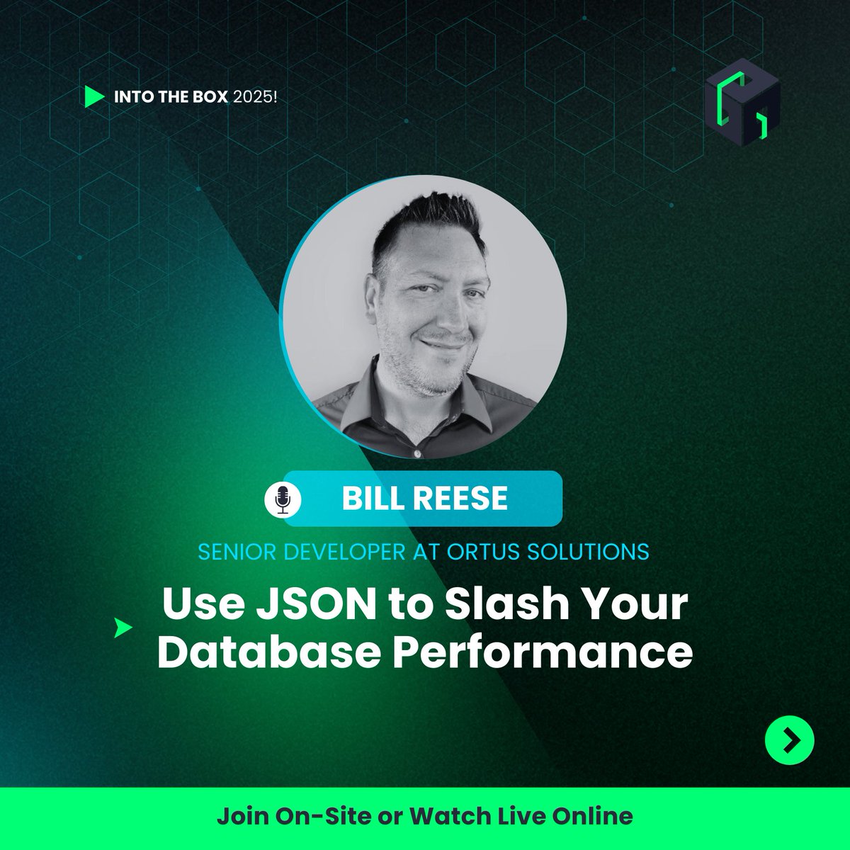 ortussolutions's tweet image. Use JSON to Slash Your Database Performance, Join Bill Reese at Into the Box 2025 to learn how to eliminate overhead, avoid unnecessary serialization, and make your app faster and more secure by using Microsoft SQL Server and JSON.
In this session, you’ll discover how to:
⚡…