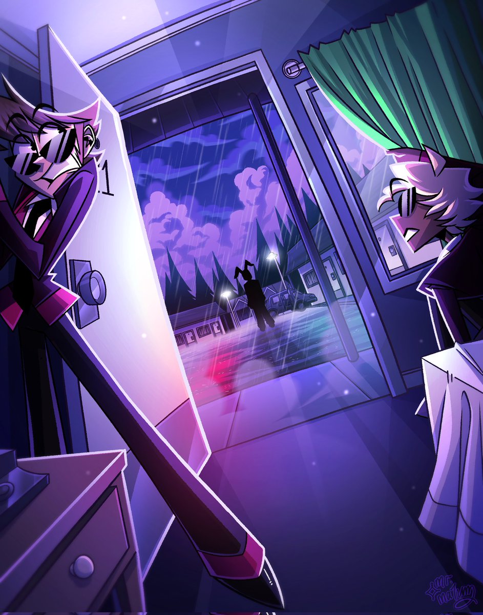 mr_malumm's tweet photo. Something i made for a concert i went to the other day :3 put the agents in a setting based on their most recent album art!!

#HelluvaBossFanart #agent1 #agent2 #thebirthdaymassacre https://t.co/rXwcyfqZJM
