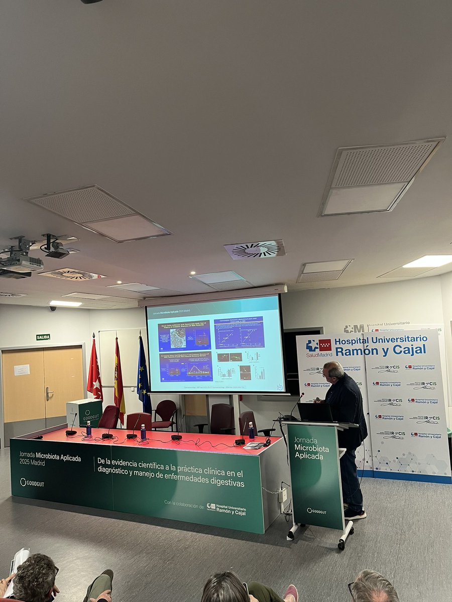 Good_Gut's tweet photo. Finalizada la segunda mesa sobre el nuevo abordaje de enfermedades digestivas, cerramos la #JornadaMicrobiotaAplicada con una conferencia del Dr. Javier Santos sobre el eje intestino-cerebro y el papel del estrés el manejo de patologías digestivas.
#GoodGut @JuantxoMendive https://t.co/4laFflbZ8Q