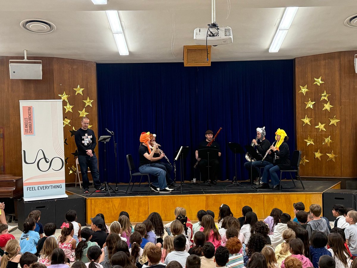 LACOtweets's tweet photo. From musical storytelling to learning composition, students at Lanai Road Elementary explored the building blocks of classical music with LACO musicians, a hands-on introduction to the magic of music-making and the creative power behind every note. https://t.co/MVBIevZiD0
