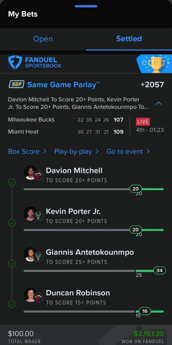 TheGamblerBot's tweet photo. Man we still working out here getting this money! I'm just been working on building my portfolio before we take off. Check out some of these hits over the last 2 weeks. And please please give me a follow so I can help yall win too!

#GamblingTwitter #SportsBettingX #Fanduelparlay https://t.co/OCl7XPM0Ue