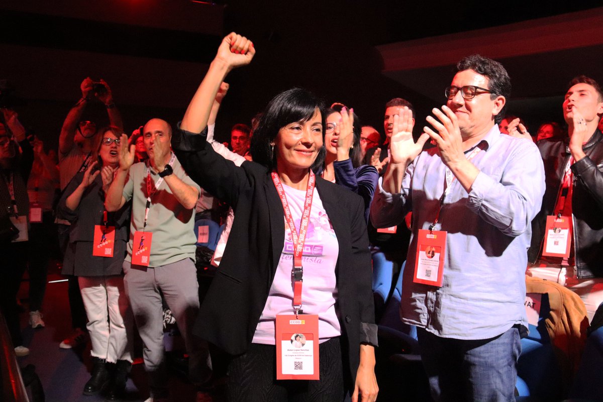 🔴 Belén López, proclamada secretària general de <a href="/ccoocatalunya/">CCOO de Catalunya</a> amb el 98,1% dels vots | <a href="/RTVECatalunya/">RTVE Catalunya</a>