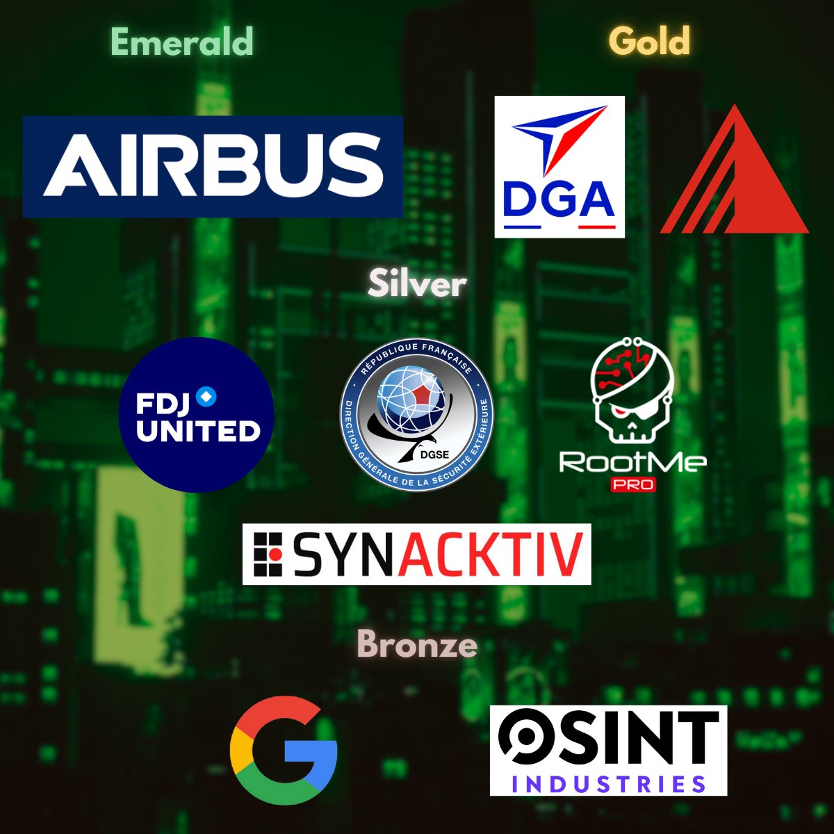 ❤️ None of this would be possible without our sponsors, and today we want to thank them for their support.

This CTF represents a major project for us, and we are glad to see many companies trusting us every year.

See you on Saturday for the qualifiers!