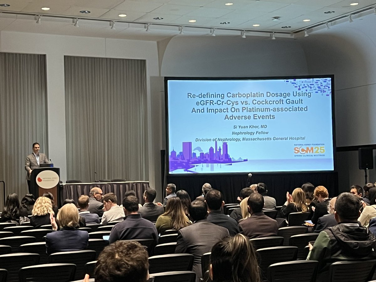NKF Nephrology Professionals (@nkf_nephpros) on Twitter photo NKF Chief Medical Officer <a href="/Joe_Vassalotti/">Joseph Vassalotti, MD</a> is kicking off “Late-Breaking Abstracts”. First up is Dr. Si Yuan Khor to cover re-defining carboplatin dosage using eGFR-creatinine-cystatin C compared to Cockcroft Gault and impact on platinum-associated adverse events.
#NKFClinicals NKF Chief Medical Officer <a href="/Joe_Vassalotti/">Joseph Vassalotti, MD</a> is kicking off “Late-Breaking Abstracts”. First up is Dr. Si Yuan Khor to cover re-defining carboplatin dosage using eGFR-creatinine-cystatin C compared to Cockcroft Gault and impact on platinum-associated adverse events.
#NKFClinicals