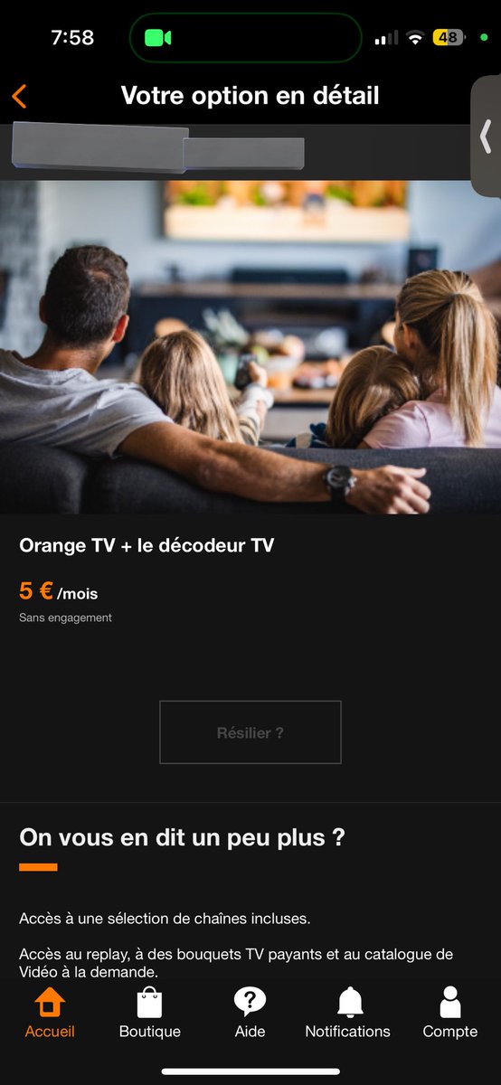 moictheau's tweet photo. Alors pourquoi sur mon espace client c’est écrit que JE PAYE 5€/MOIS ? 
Faut arrêter de la faire à l’envers aux gens ! 2/2 https://t.co/EPfLI03OdY