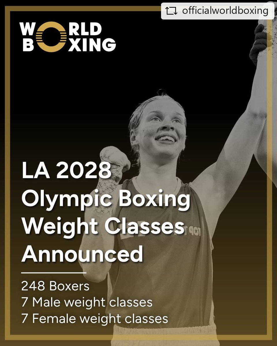 📢 #お知らせ 🥊 ロサンゼルス2028大会の実施階級について 国際競技