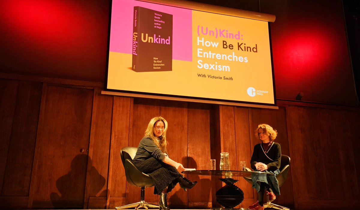 FiLiA_charity's tweet image. Looking forward to listening to @glosswitch talk about her new book: (Un)Kind: How 'Be Kind' Entrenches Sexism - an analysis of how kindness culture is used against Women.

Available at #OurFeministLibrary 
🔗 uk.bookshop.org/a/7614/9780349…

#Unkind #Feminism #ReadWomen #Books