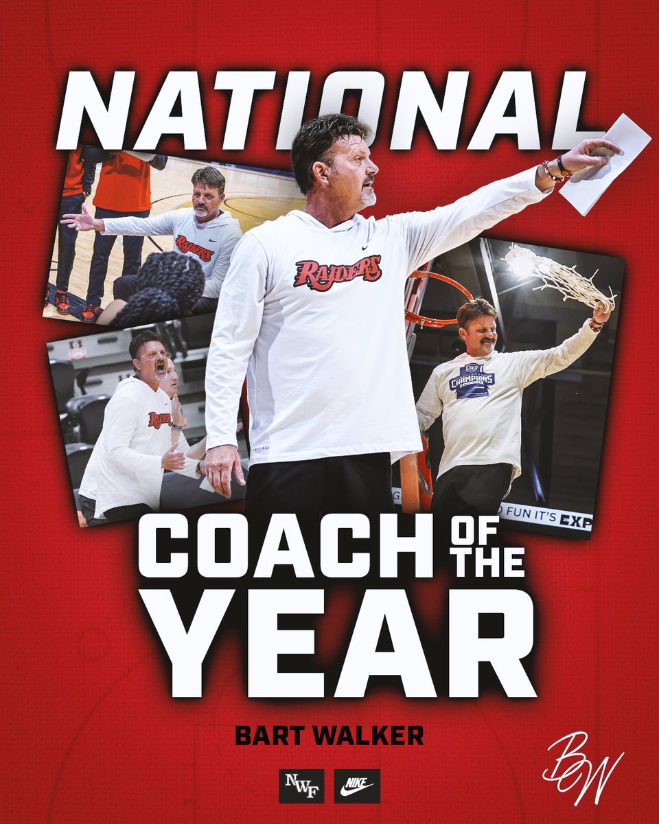 NWF Womenโs Basketball (@nwfraiders_wbb) on Twitter photo Adding another to the collection!! ๐
For the third time in his career. <a href="/bartwalker32/">Bart Walker</a> has been named <a href="/NJCAABasketball/">NJCAA Basketball</a> Coach of the Year!!
#SoundTheSiren Adding another to the collection!! ๐
For the third time in his career. <a href="/bartwalker32/">Bart Walker</a> has been named <a href="/NJCAABasketball/">NJCAA Basketball</a> Coach of the Year!!
#SoundTheSiren
