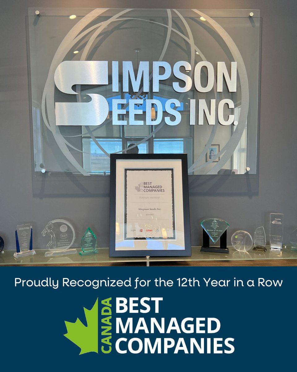 We’re proud to share that for the 12th year in a row, we’ve been recognized as one of Canada’s Best Managed Companies! 🏆

Here’s to supporting our community and striving for greatness, together! 💪

#deloitte #canadianbusiness #saskfarmer #saskag #westernag