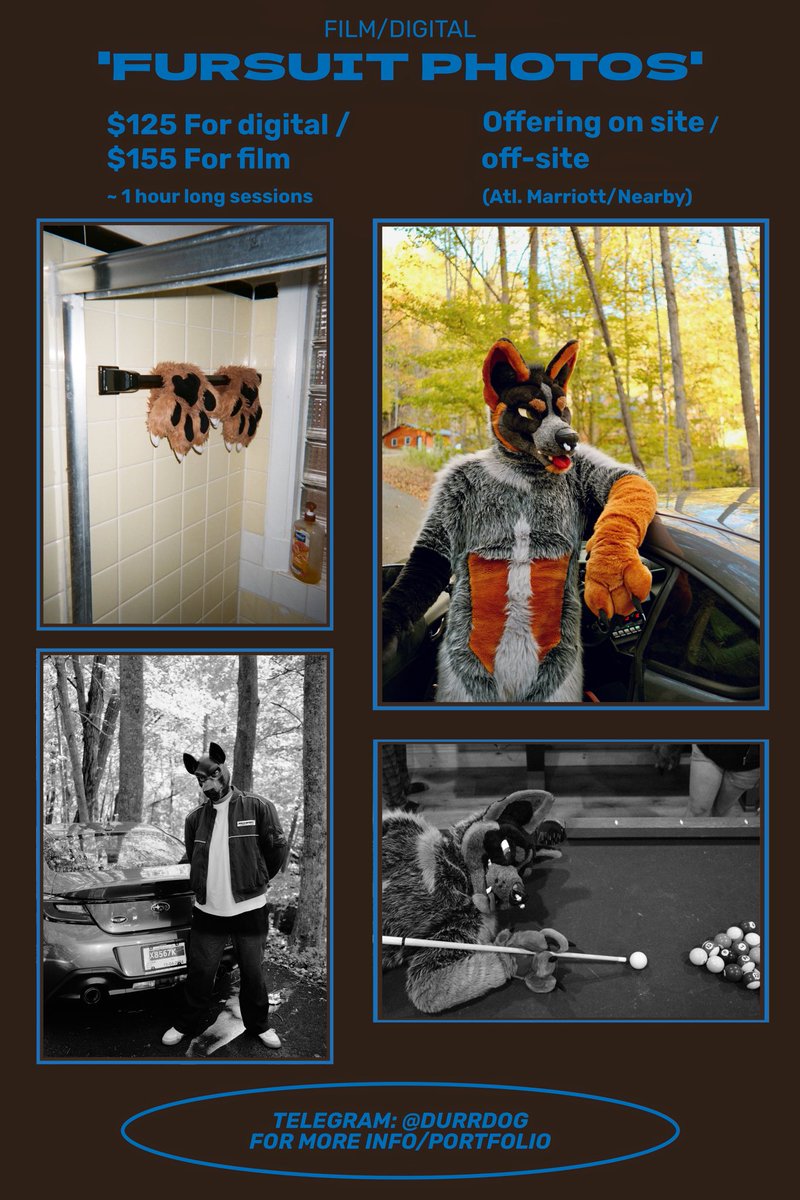 limited FWA photo slots open.
$125 for digital / $155 for film  
~1hr sessions. 
telegram <a href="/durrdog/">will</a> for more info/portfolio