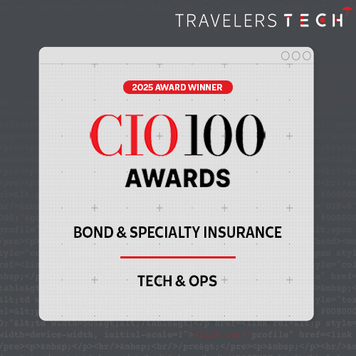 Travelers was recently recognized with the 2025 CIO 100 Award, for the New Business Submission Automation in Bond &amp; Specialty Insurance. The AI-powered solution boosts efficiency and enhances the customer experience. Read more: travl.rs/3EsMZMy