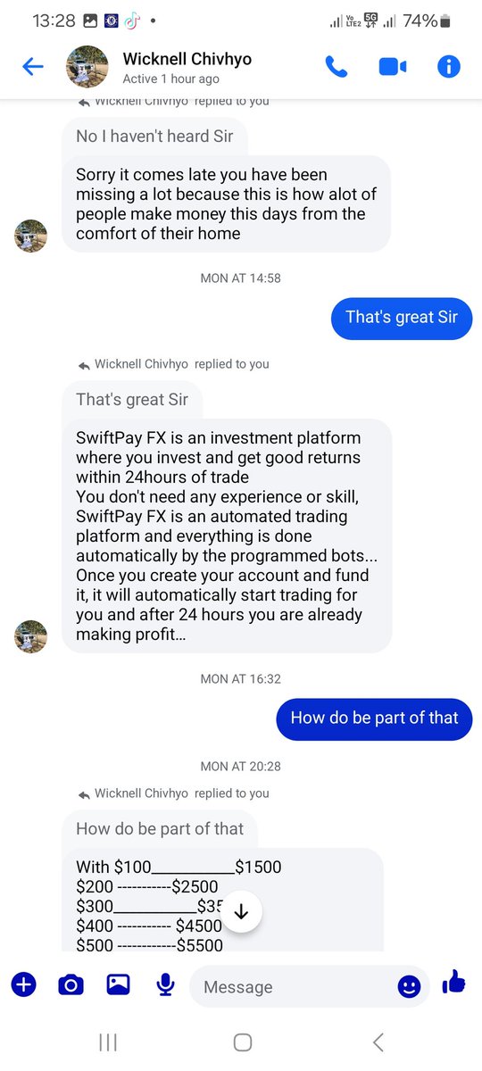 dr_kii's tweet photo. @wicknellchivayo Some scammers are using @wicknellchivayo name to scam people. They go as far as video calling and put a video on screen. I called the guy and he has a Nigerian accent. People should be aware of this https://t.co/zF7hGu1Rd7