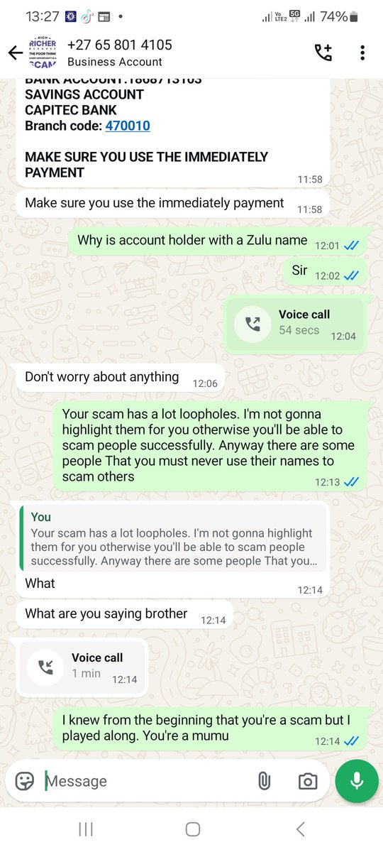 dr_kii's tweet photo. @wicknellchivayo Some scammers are using @wicknellchivayo name to scam people. They go as far as video calling and put a video on screen. I called the guy and he has a Nigerian accent. People should be aware of this https://t.co/zF7hGu1Rd7