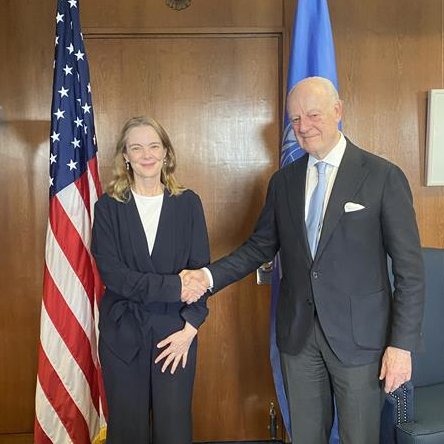 Lisa Kenna (@undersecstatep) on Twitter photo Met with UN Personal Envoy Staffan de Mistura to consult on his valuable and ongoing contributions to advancing peace in the Western Sahara. <a href="/SecRubio/">Secretary Marco Rubio</a> has reiterated a clear U.S. position – genuine autonomy under Moroccan sovereignty is the only feasible solution. The parties Met with UN Personal Envoy Staffan de Mistura to consult on his valuable and ongoing contributions to advancing peace in the Western Sahara. <a href="/SecRubio/">Secretary Marco Rubio</a> has reiterated a clear U.S. position – genuine autonomy under Moroccan sovereignty is the only feasible solution. The parties